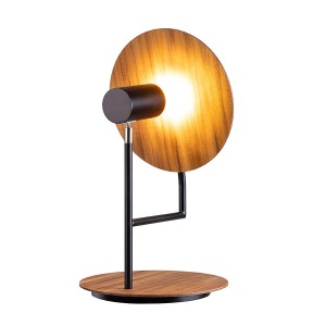 Lampa stojąca stołowa Dot QN-DOT-TL-TEAK Accord Lighting 1x8W GU10 LED Fornir/Stal Brązowy/Drewno