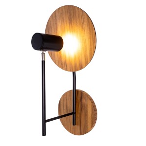 Lampa ścienna kinkiet Dot QN-DOT-WB1-TEAK Accord Lighting 1x8W GU10 LED Stal Brązowy/Drewno
