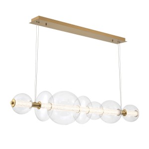Lampa wisząca sufitowa Atomo QN-ATOMO-LP7-BG Eurofase LED Aluminium/Stal/Szkło Złoty/Przezroczysty