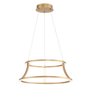 Lampa wisząca sufitowa Cadoux QN-CADOUX-P-BG Eurofase 1x54W LED Aluminium/Stal/Akryl Złoty