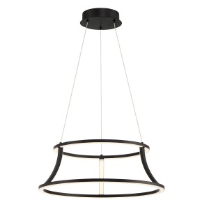 Lampa wisząca sufitowa Cadoux QN-CADOUX-P-BK Eurofase 1x54W LED Aluminium/Stal/Akryl Czarny