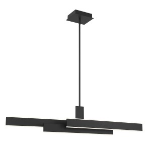 Lampa wisząca sufitowa Cameno QN-CAMENO-LP-BK Eurofase 74W LED Aluminium/Stal/Biały akryl Czarny