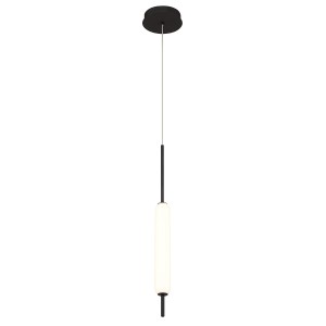 Lampa wisząca sufitowa Cumberland QN-CUMBERLAND-1P-BK Eurofase 1x10W LED Stal/Szkło Czarny/Biały