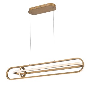 Lampa wisząca sufitowa Demark QN-DEMARK-LP-BG Eurofase 58W LED Aluminium Biały akryl/Złoty