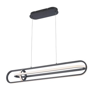 Lampa wisząca sufitowa Demark QN-DEMARK-LP-BK Eurofase 58W LED Aluminium/Stal/Akryl Czarny