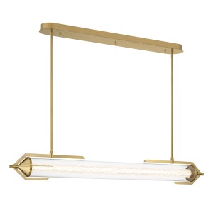 Lampa wisząca sufitowa Espada QN-ESPADA-LP-BG Eurofase 38W LED Aluminium/Szkło Złoty/Przezroczysty
