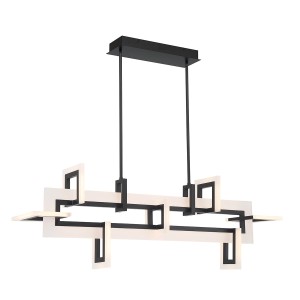 Lampa wisząca sufitowa Inizio QN-INIZIO-LP-M-BK Eurofase 86W LED Aluminium/Stal/Akryl Czarny/Matowa biel