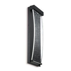 Lampa zewnętrzna kinkiet Kabo QN-KABO-S-BK Eurofase LEDx6W Aluminium/Szkło Czarny/Przezroczysty
