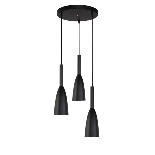 Lampa wisząca sufitowa Solin LP-181/3P BK Light Prestige 3x E27 Metal Czarny