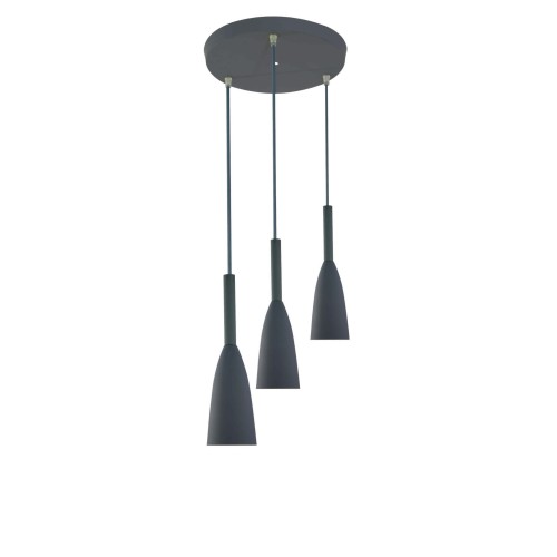 Lampa wisząca sufitowa Solin LP-181/3P GR Light Prestige 3x E27 Metal Szary