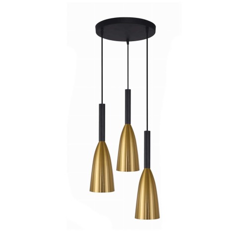 Lampa wisząca sufitowa Solin LP-181/3P GD Light Prestige 3x E27 Metal / Czarny/Złoty