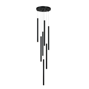 Lampa wisząca sufitowa Lungo LP-894/7P BK Light Prestige 7xG9 Metal Czarny