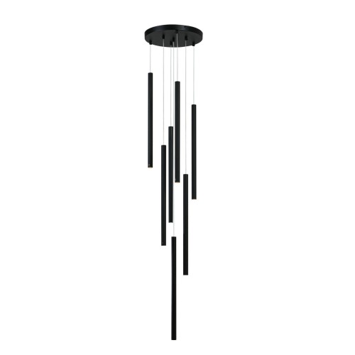 Lampa wisząca sufitowa Lungo LP-894/7P BK Light Prestige 7xG9 Metal Czarny