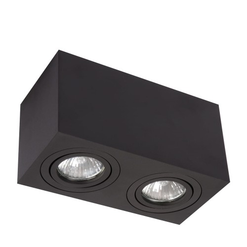 Lampa sufitowa oprawa natynkowa Lyon LP-5881/2SM BK Light Prestige 2x GU10 Metal Czarny