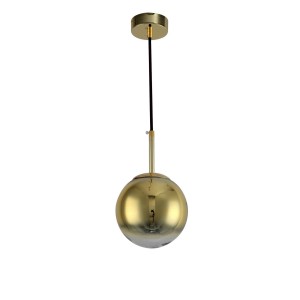 Lampa wisząca sufitowa Palla LP-2844/1P S GD Light Prestige 1x E14 Szkło / Złoty/Transparentny