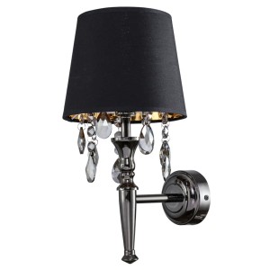 Lampa ścienna kinkiet Vigo LP-0412/1W BK Light Prestige 1x E14 Tkanina Czarny