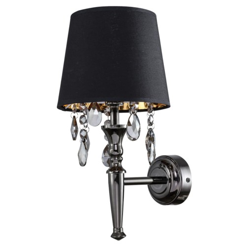 Lampa ścienna kinkiet Vigo LP-0412/1W BK Light Prestige 1x E14 Tkanina Czarny