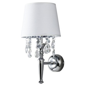 Lampa ścienna kinkiet Vigo LP-0412/1W WH Light Prestige 1x E14 Tkanina Biały/Biały