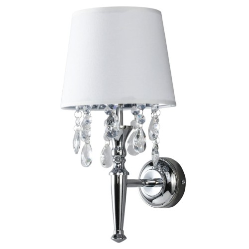 Lampa ścienna kinkiet Vigo LP-0412/1W WH Light Prestige 1x E14 Tkanina Biały/Biały