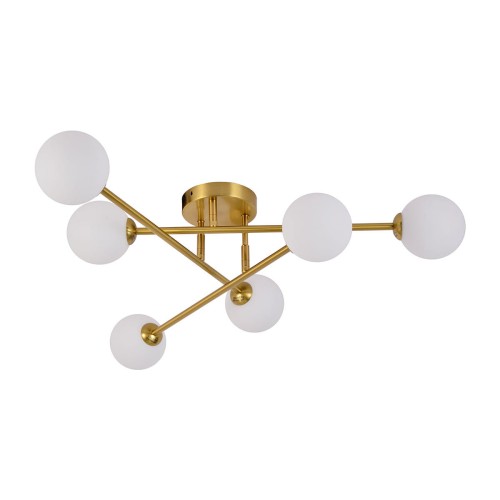 Lampa sufitowa żyrandol Dorado LP-002/6C Light Prestige 6x28W G9 Metal Złoty/Biały