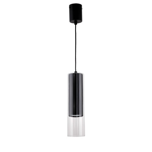 Lampa wisząca sufitowa Manacor LP-232/1P BK Light Prestige 1xGU10 Szkło Czarny/Transparentny