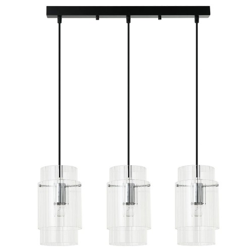 Lampa wisząca sufitowa LP-707/3L Light Prestige 3x E27 Szkło Srebrny/Transparentny