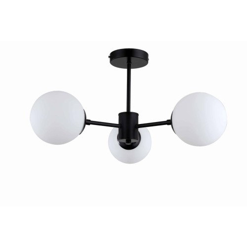 Lampa sufitowa żyrandol Roma LP-1345/3P BK Light Prestige 3x E14 Metal Czarny/Biały
