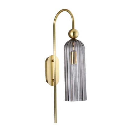 Lampa ścienna kinkiet Piega LP-939/1W smoked Light Prestige 1x E14 Szkło Dymny