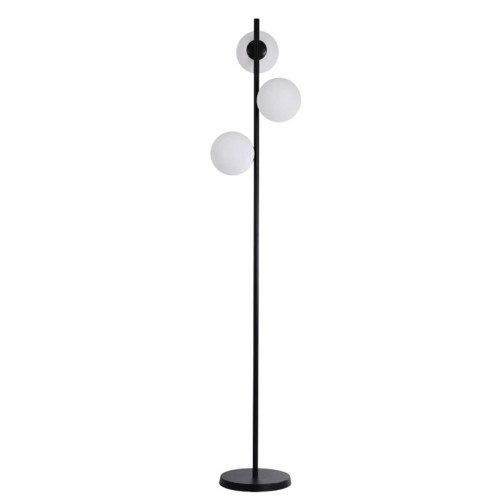 Lampa stojąca podłogowa Dorado LP-002/3F BK Light Prestige 3x E14 Metal Czarny/Biały
