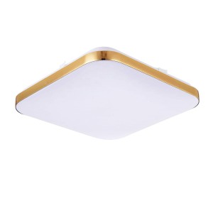 Plafon kwadratowy Babilon 38 cm złoty LED 4000K