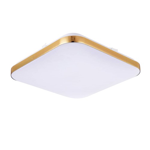 Plafon kwadratowy Babilon 38 cm złoty LED 4000K
