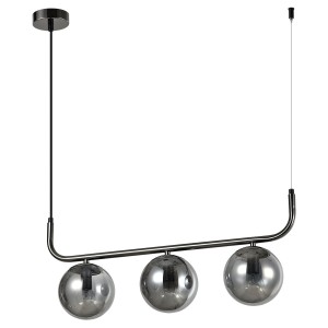 Lampa wisząca sufitowa Alisa LP-005/3L grafit Light Prestige E14 Metal/Szkło Grafitowy/Dymny