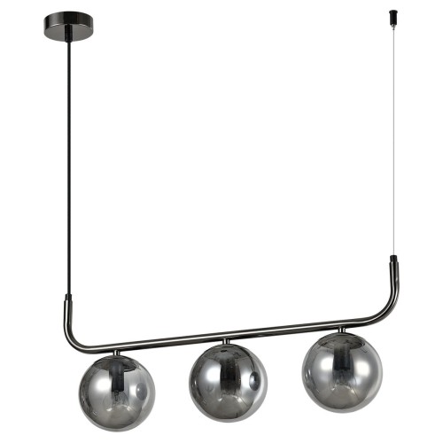 Lampa wisząca sufitowa Alisa LP-005/3L grafit Light Prestige E14 Metal/Szkło Grafitowy/Dymny