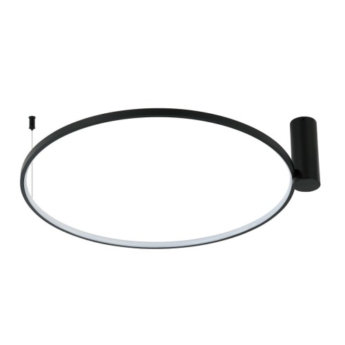 Lampa sufitowa plafon Ring LP-909/1C L BK CCT Light Prestige LED Zintegrowany Metal Czarny
