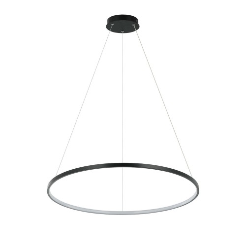 Lampa wisząca sufitowa Ring LP-909/1P M BK CCT Light Prestige zintegrowane LED Metal Czarny