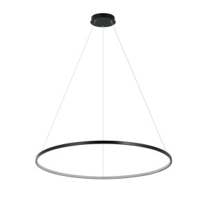 Lampa wisząca sufitowa Ring LP-909/1P L BK CCT Light Prestige 48W Zintegrowane LED Metal/Czarny