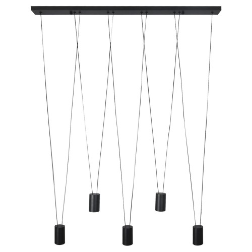 Lampa wisząca sufitowa Toledo LP-432/5P BK Light Prestige 5x GU10 Metal Czarny