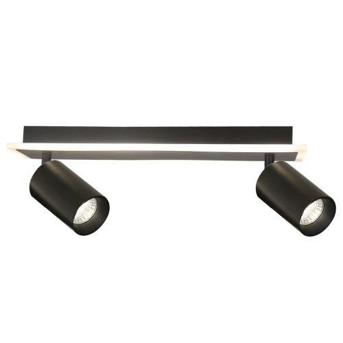 Lampa sufitowa spot Parma LP-0612/2WS BK Light Prestige 2xLED+GU10 Metal Czarny