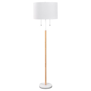 Lampa stojąca podłogowa Fogo LP-0304/2F WH Light Prestige 2x15W E27 Metal/Tkanina Biały
