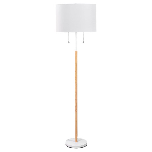 Lampa stojąca podłogowa Fogo LP-0304/2F WH Light Prestige 2x15W E27 Metal/Tkanina Biały