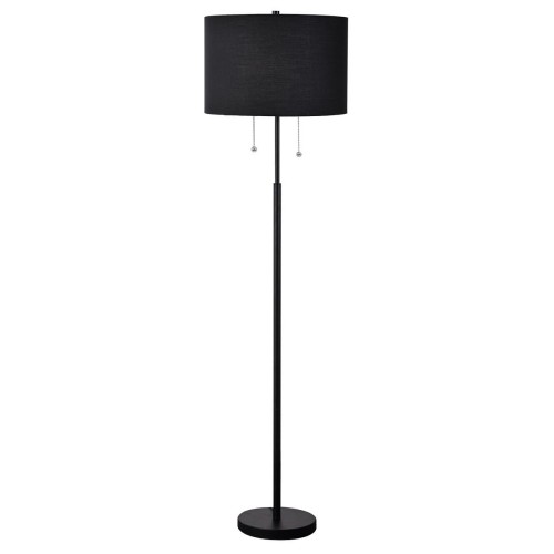 Lampa stojąca podłogowa Fogo LP-0304/2F BK Light Prestige 2x E27 Metal/Tkanina Czarny