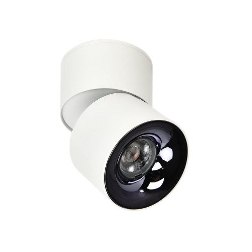 Lampa sufitowa oprawa natynkowa Brema LP-2626/1RM WH movable Light Prestige Metal/Tworzywo sztuczne Biały/Czarny