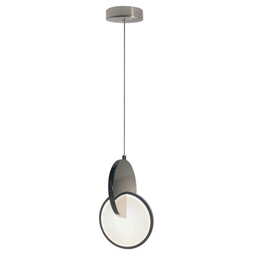 Lampa wisząca sufitowa Circlo LP-1311/1P CH Light Prestige Metal/Aluminium Tworzywo sztuczne Chrom/Biały