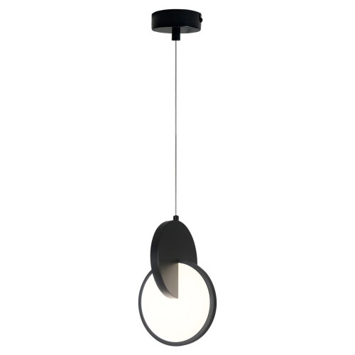 Lampa wisząca sufitowa Circlo LP-1311/1P BK Light Prestige Metal/Aluminium, Tworzywo Sztuczne Czarny/Biały