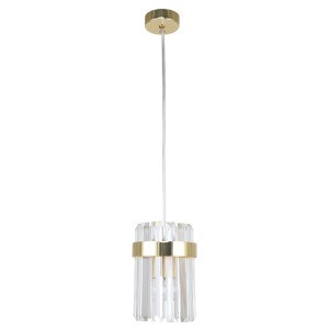 Lampa wisząca sufitowa Vetro LP-2910/1P GD Light Prestige 1x E14 Szkło/Metal Transparentny/Złoto