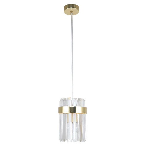 Lampa wisząca sufitowa Vetro LP-2910/1P GD Light Prestige 1x E14 Szkło/Metal Transparentny/Złoto