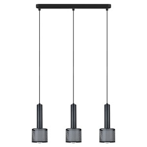 Lampa wisząca sufitowa Amo LP-0702/3L BK Light Prestige 3x15W E27 Metal Czarny/Biały