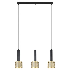 Lampa wisząca sufitowa Amo LP-0702/3L GD Light Prestige 3x15W E27 Metal / Czarny/Złoty