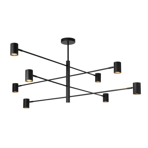 Lampa sufitowa reflektorowa Snow LP-731/8P BK Light Prestige 8x8W GU10 Metal Czarny