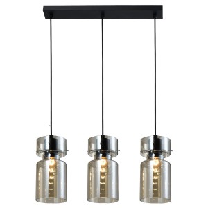 Lampa wisząca sufitowa Nivio LP-2811/3L AM Light Prestige 3x E27 Dymny/Czarny